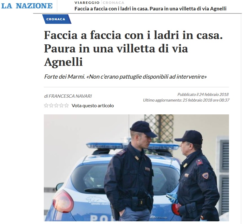 Cronaca ladri in casa